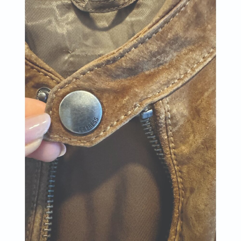 Express Suede Leather Jacket Small - image 5